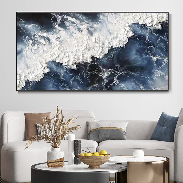 Handmade Abstract Seascape Oil Painting NAYVOSEA110
