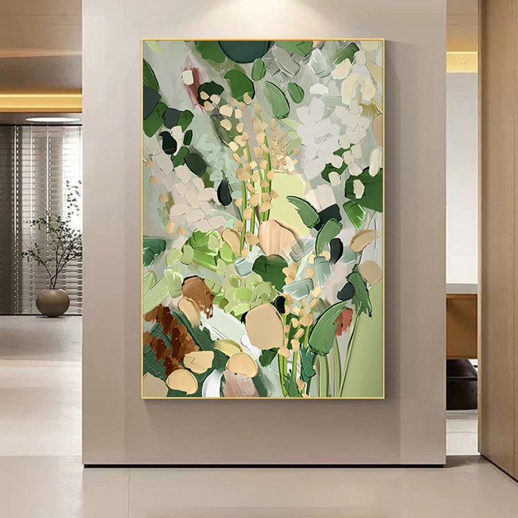 Handmade Abstract Flowers Oil Painting NAYVOFLO088