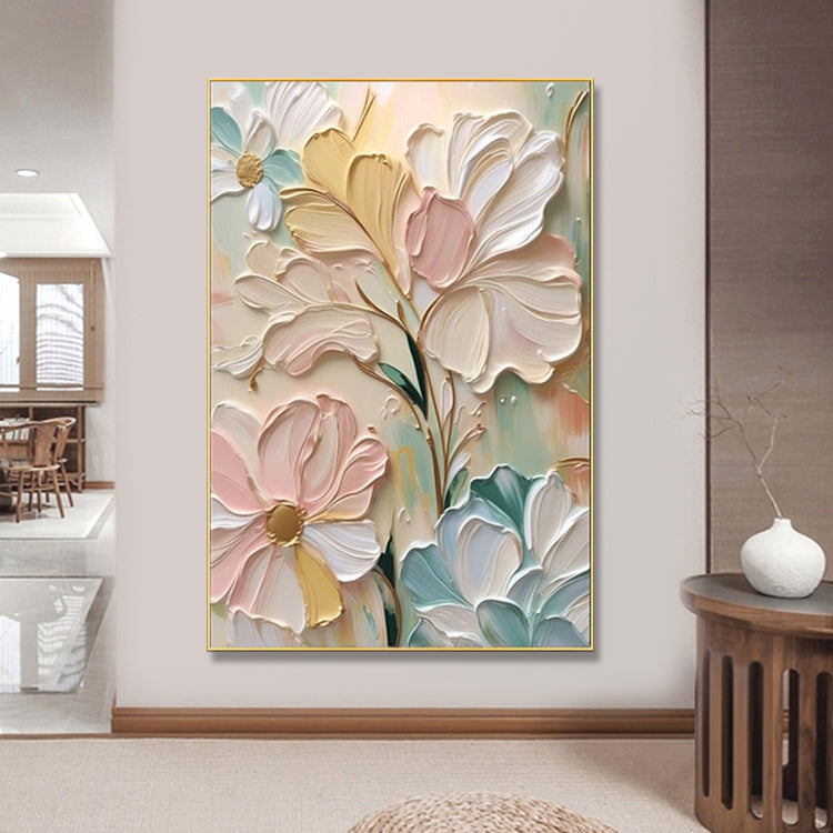 Handmade Abstract Flowers Oil Painting NAYVOFLO089