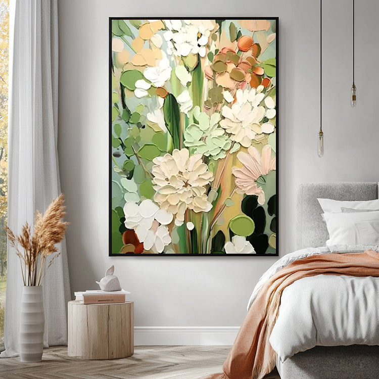 Handmade Abstract Flowers Oil Painting NAYVOFLO092