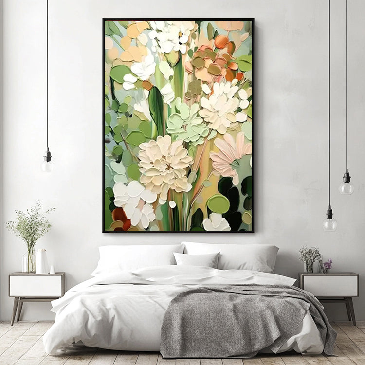 Handmade Abstract Flowers Oil Painting NAYVOFLO092