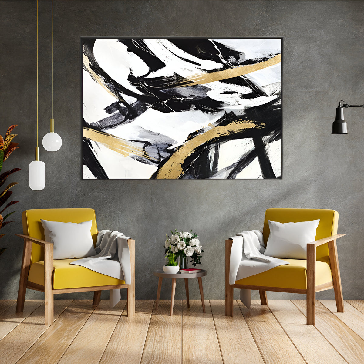 Handmade Abstract Oil Painting NAYVOABS009