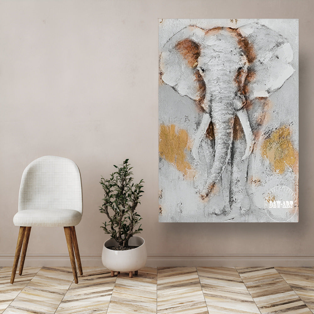 Handmade Abstract Animals Oil Painting NAYVOANI0001