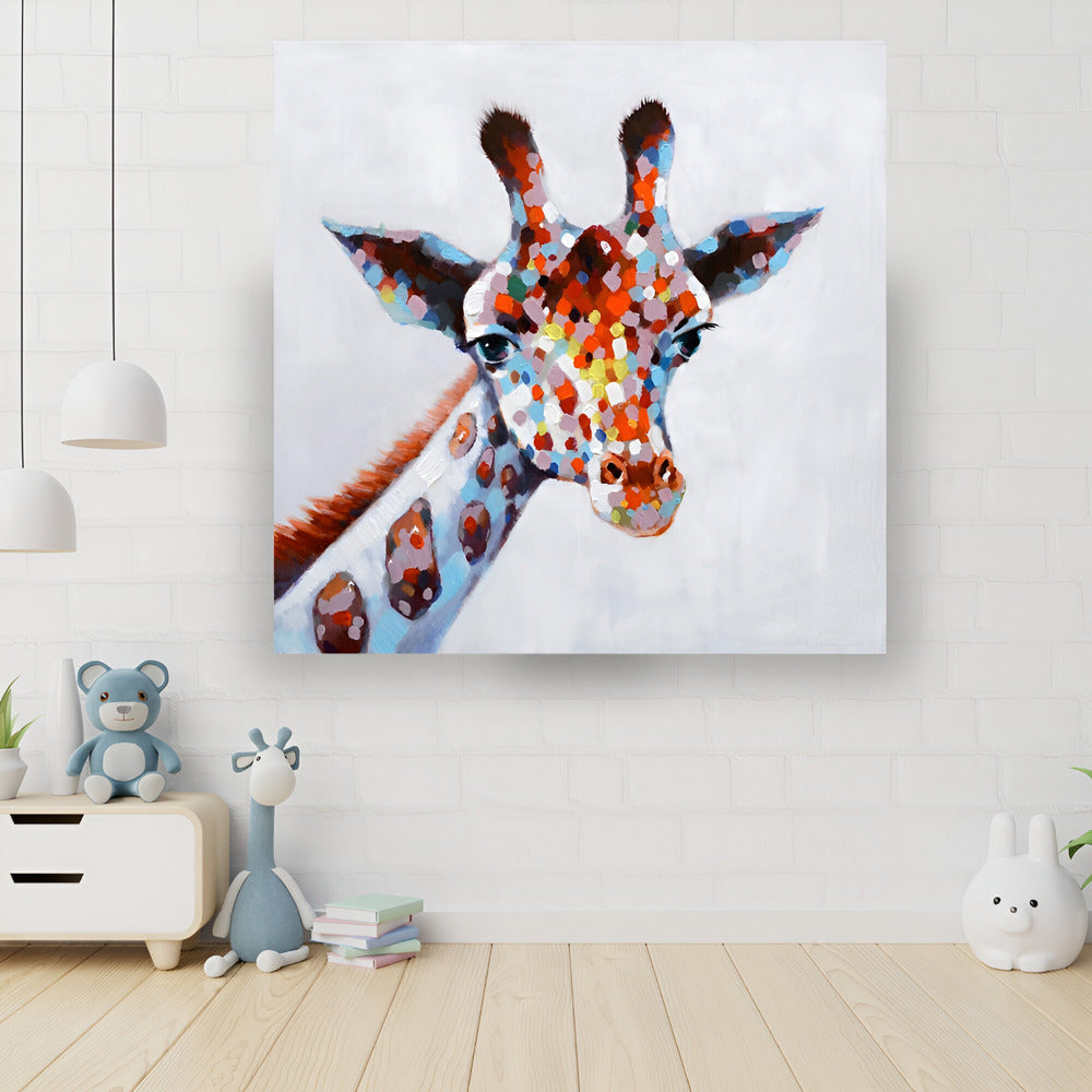 Handmade Abstract Animals Oil Painting NAYVOANI0007