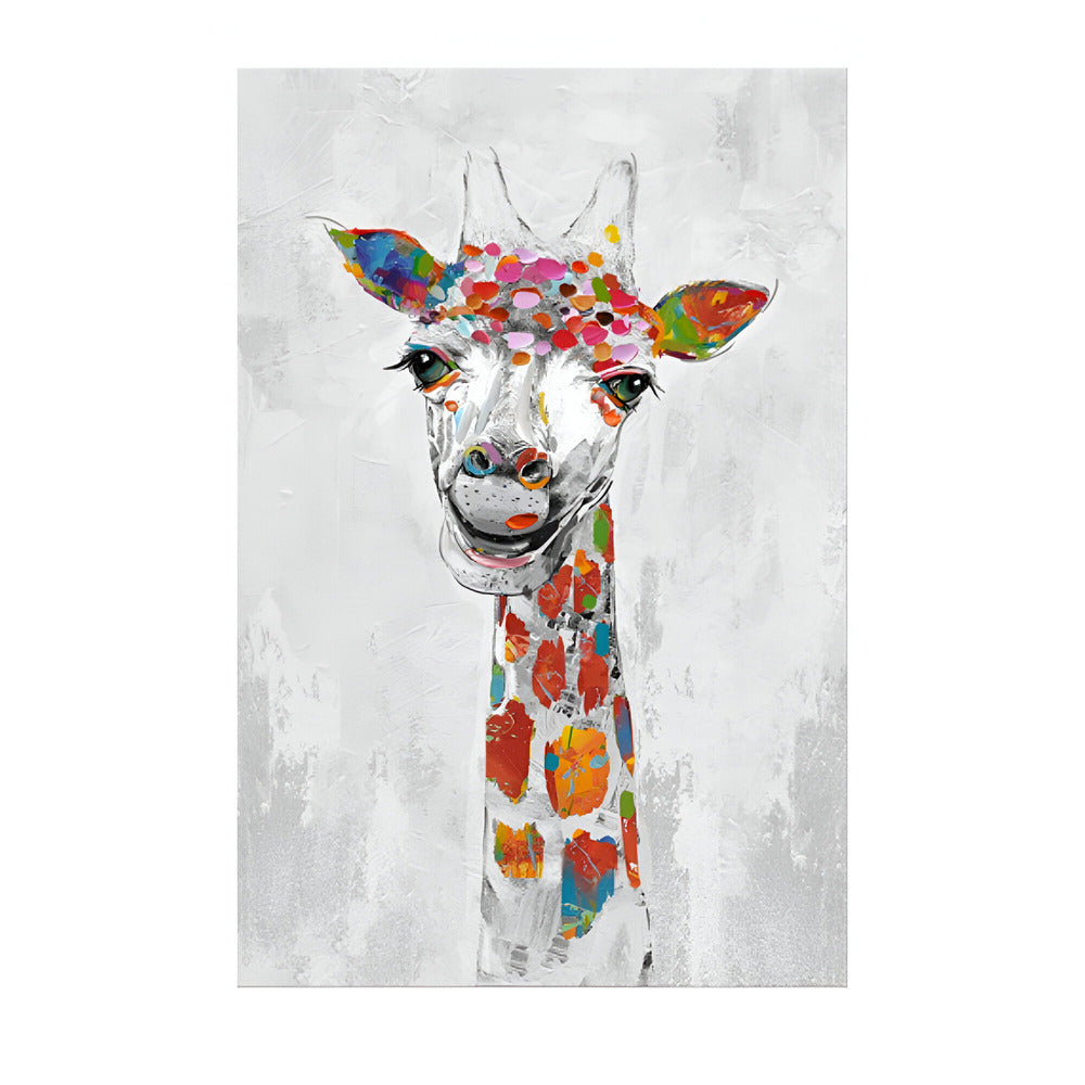 Handmade Abstract Animals Oil Painting NAYVOANI0009