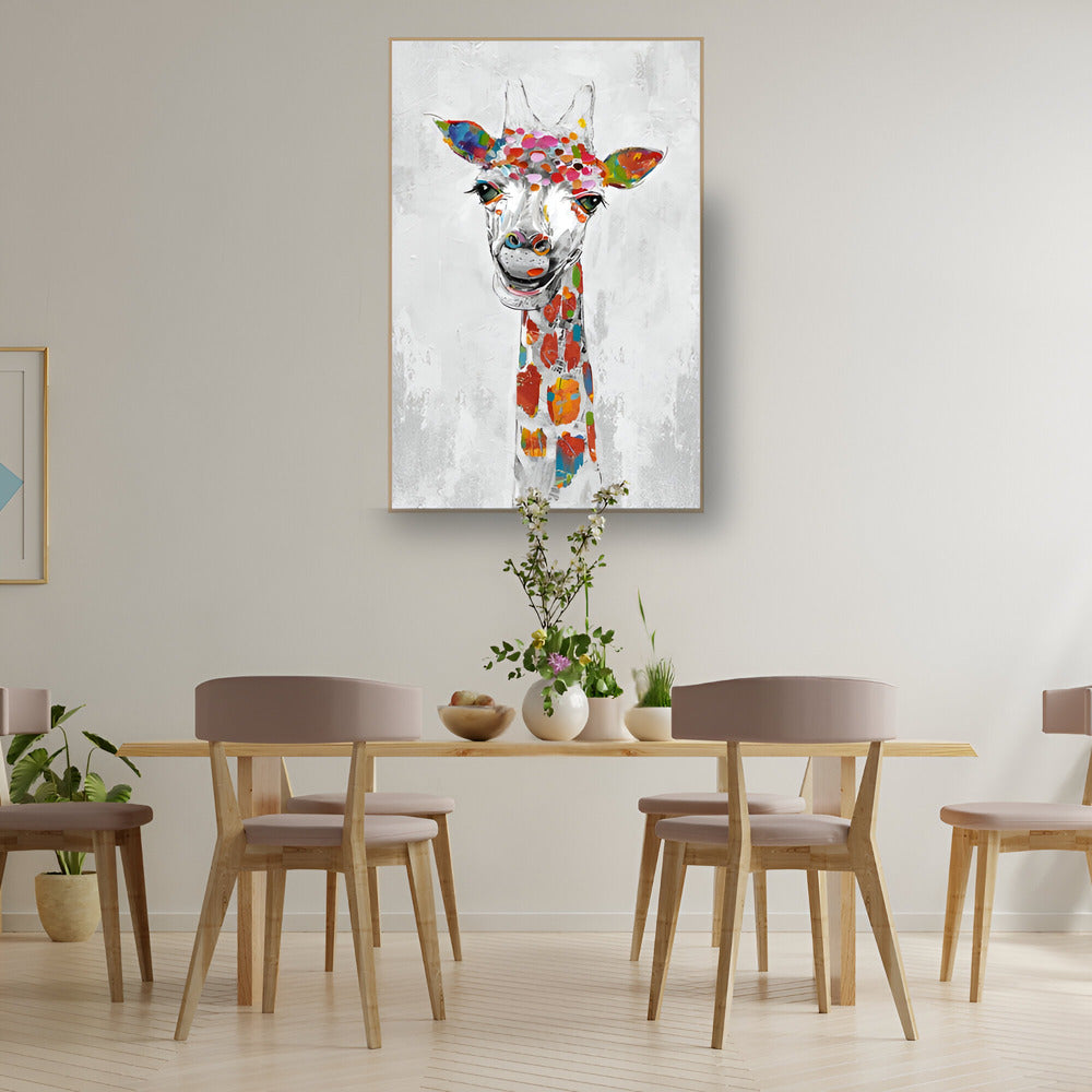 Handmade Abstract Animals Oil Painting NAYVOANI0009