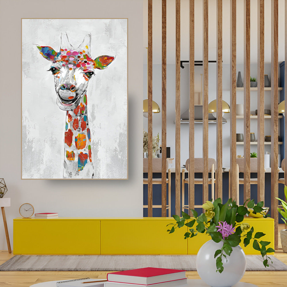 Handmade Abstract Animals Oil Painting NAYVOANI0009