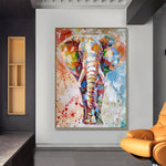 Handmade Abstract Animals Oil Painting NAYVOANI0016