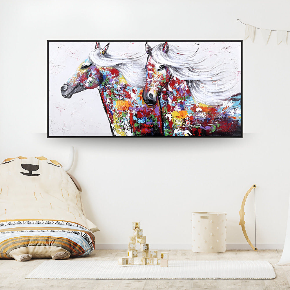 Handmade Abstract Animals Oil Painting NAYVOANI0021