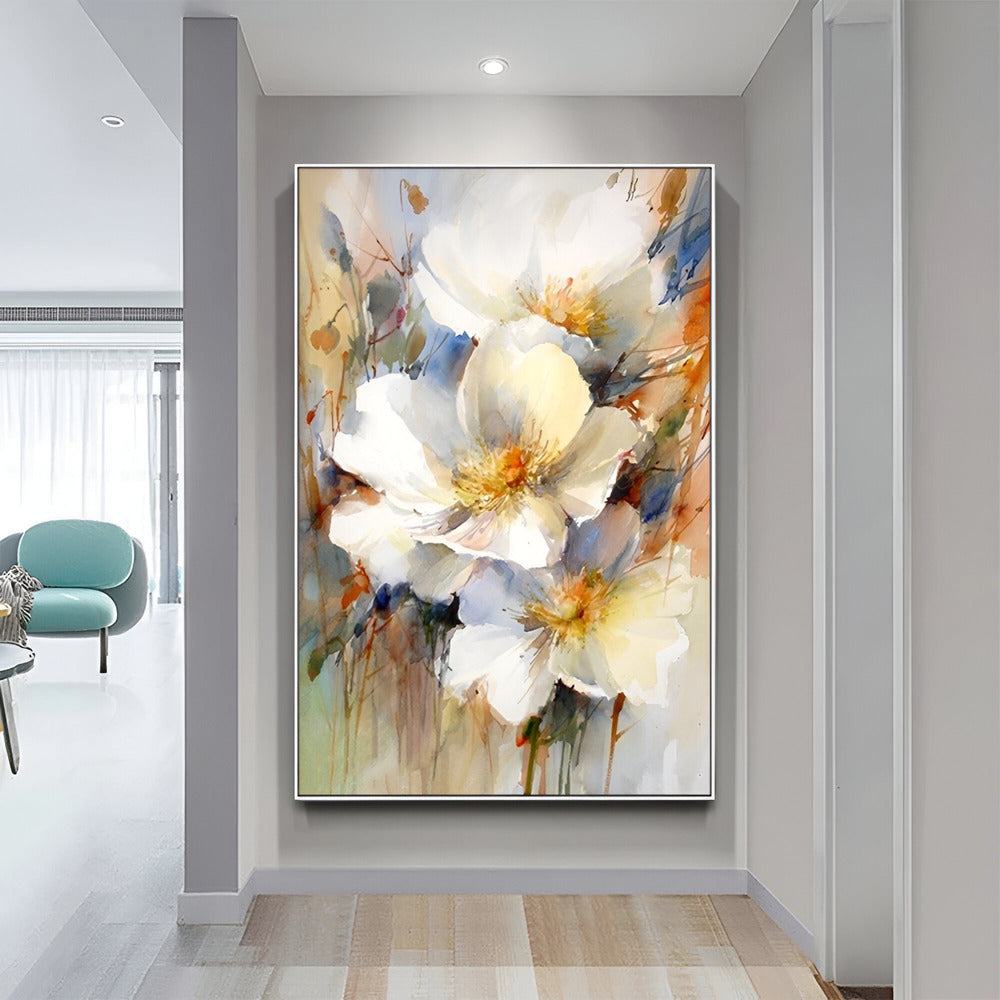 Handmade Abstract Flowers Oil Painting NAYVOFLO003