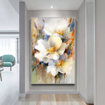 Handmade Abstract Flowers Oil Painting NAYVOFLO003