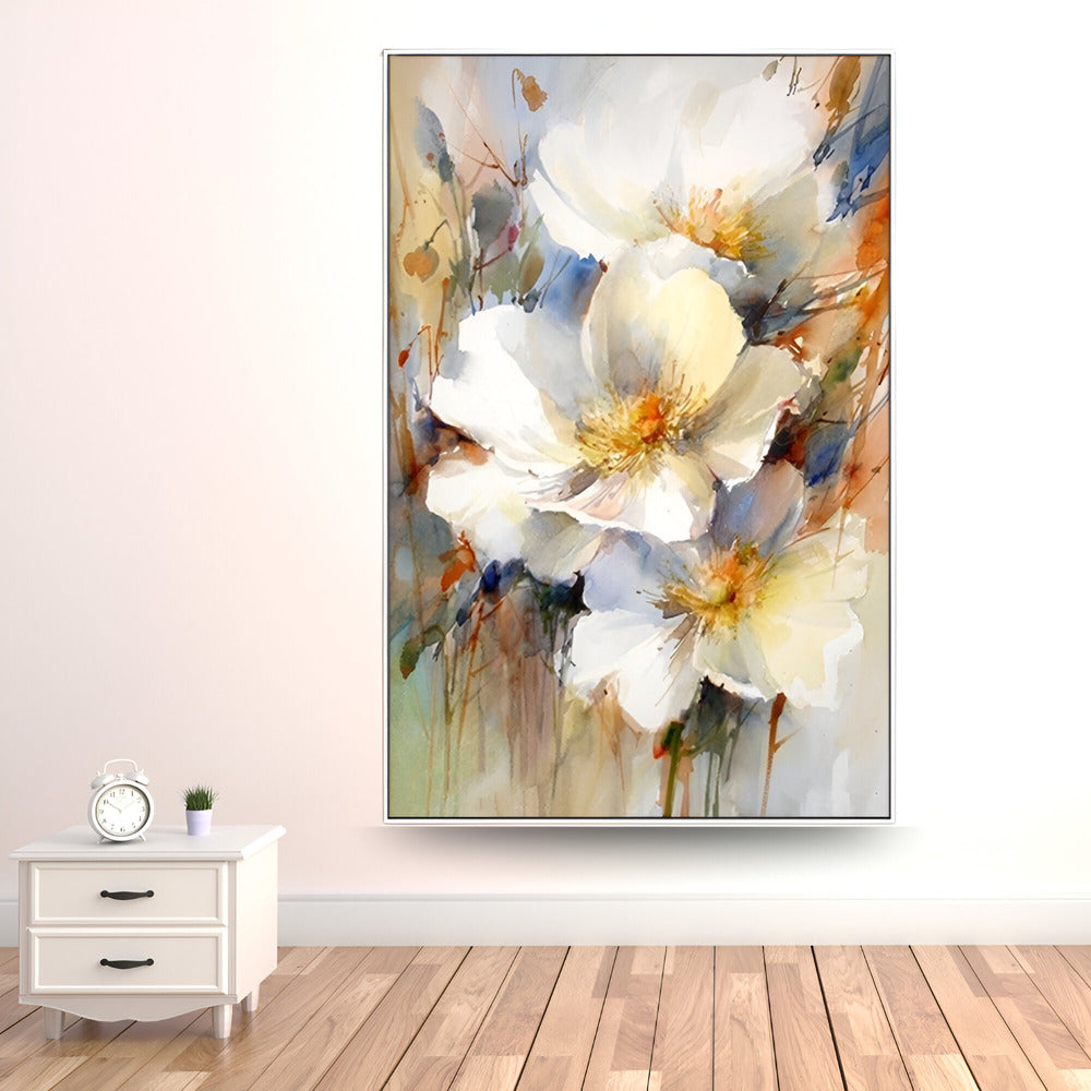 Handmade Abstract Flowers Oil Painting NAYVOFLO003