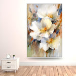 Handmade Abstract Flowers Oil Painting NAYVOFLO003