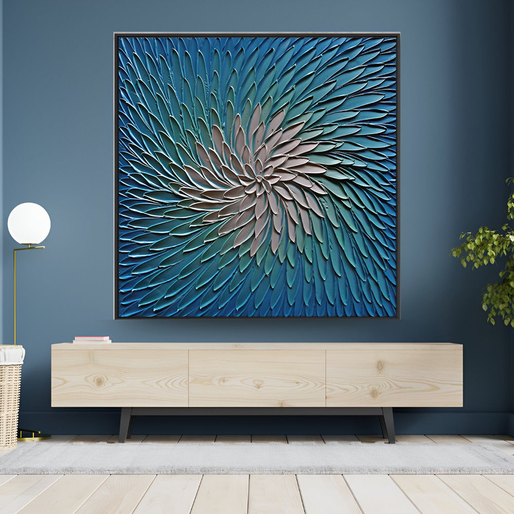 Handmade Abstract Flowers Oil Painting NAYVOFLO004