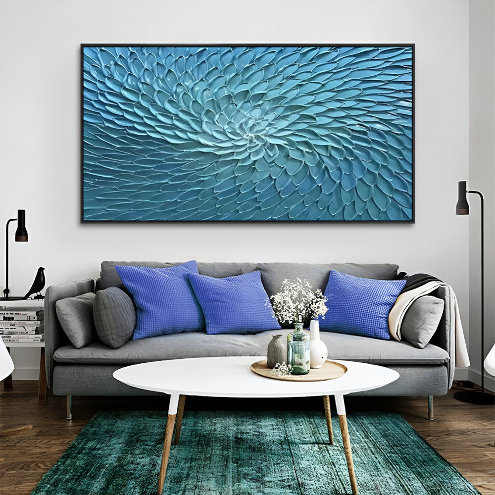 Handmade Abstract Flowers Oil Painting NAYVOFLO005