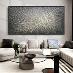 Handmade Abstract Flowers Oil Painting NAYVOFLO006