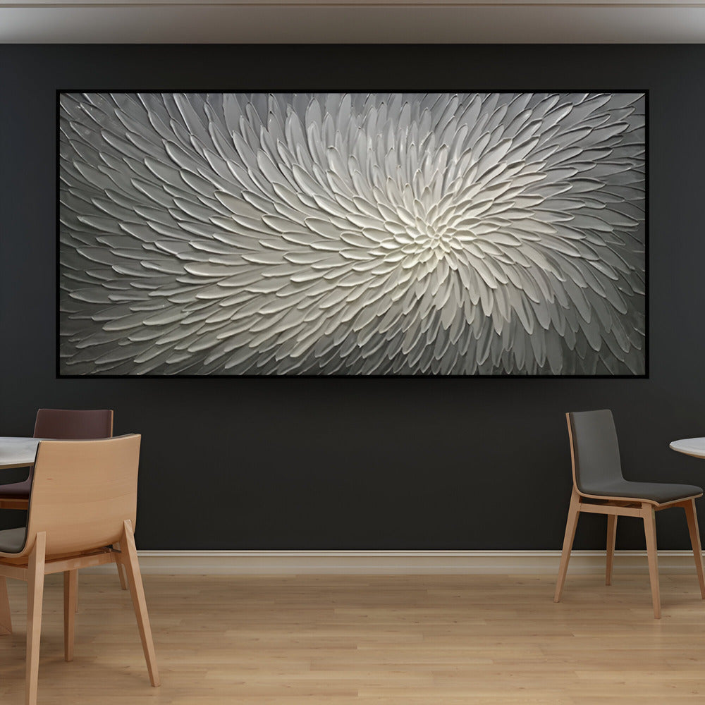 Handmade Abstract Flowers Oil Painting NAYVOFLO006