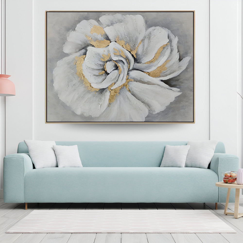 Handmade Abstract Flowers Oil Painting NAYVOFLO007