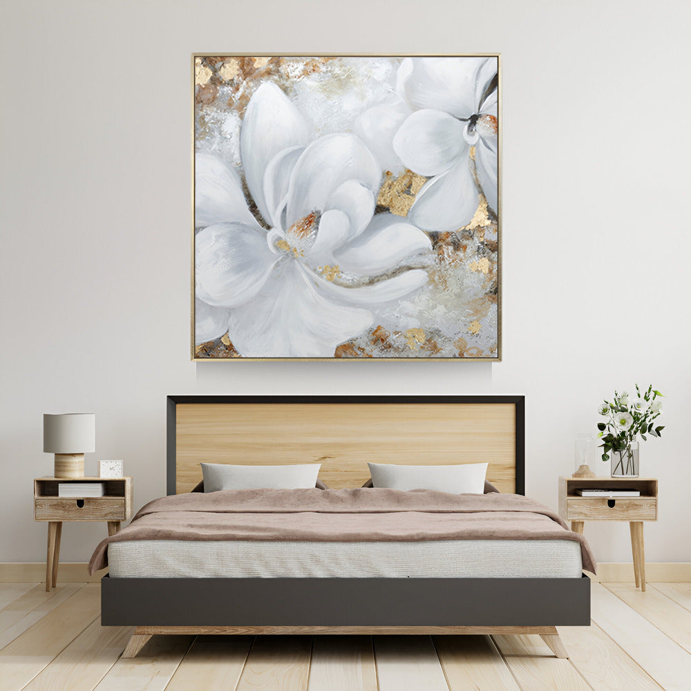 Handmade Abstract Flowers Oil Painting NAYVOFLO008