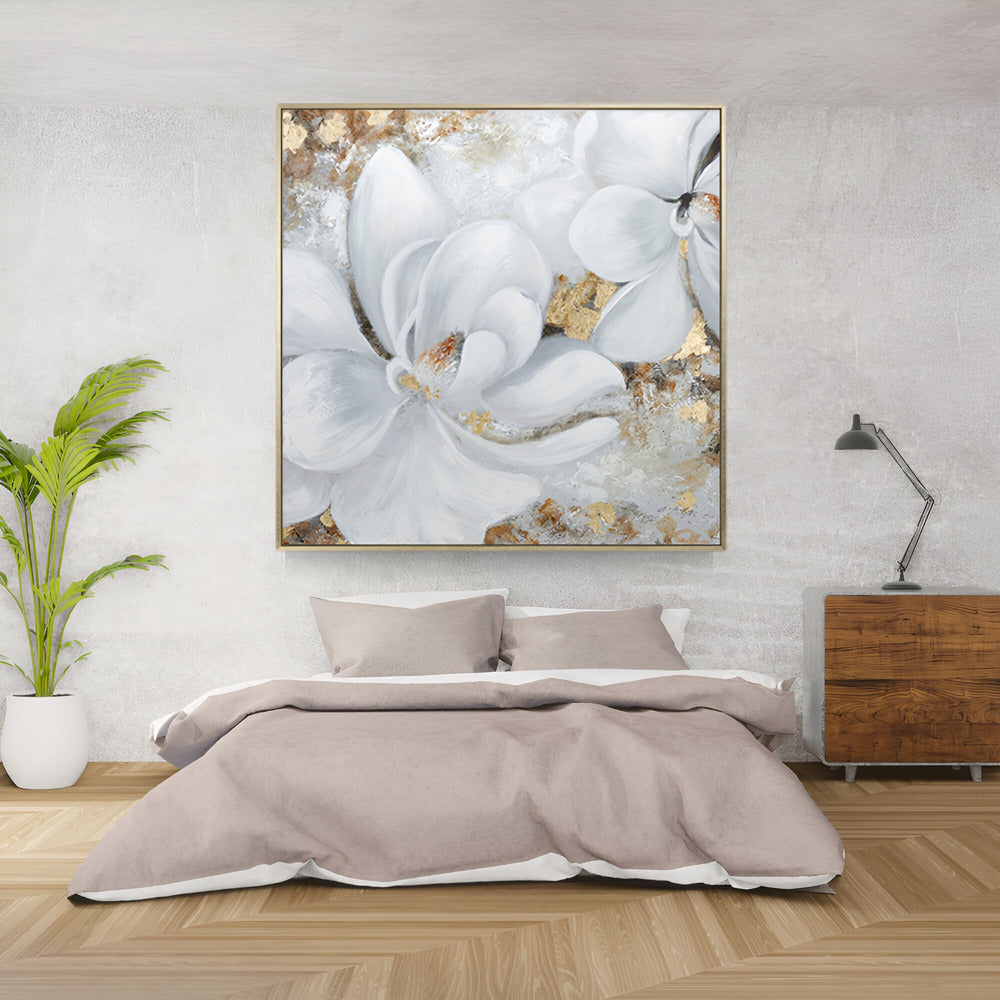 Handmade Abstract Flowers Oil Painting NAYVOFLO008