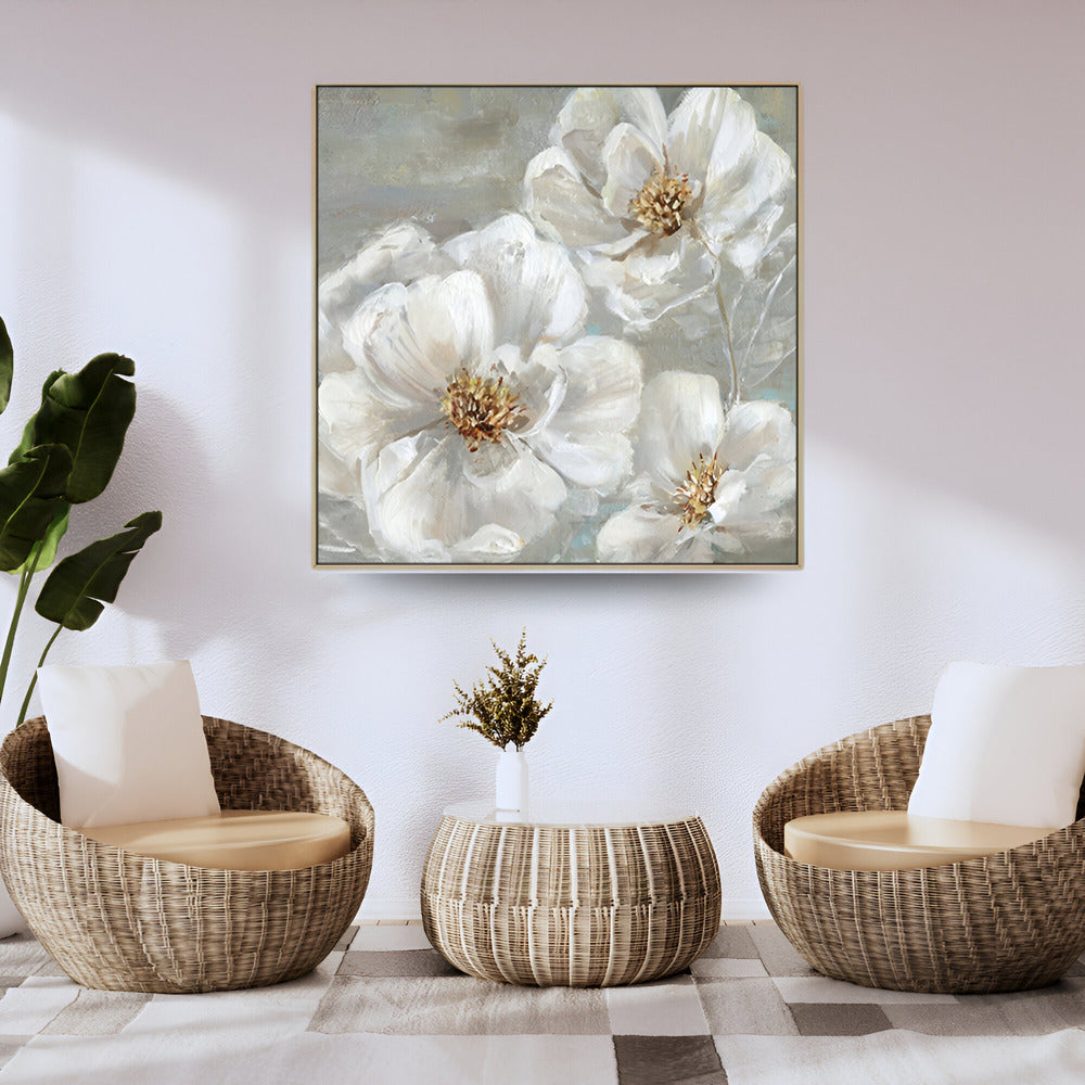 Handmade Abstract Flowers Oil Painting NAYVOFLO009