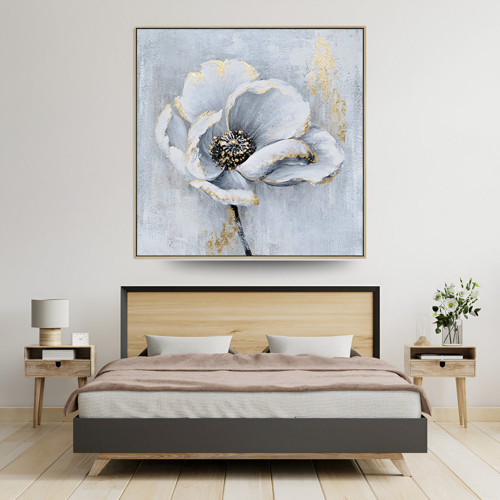 Handmade Abstract Flowers Oil Painting NAYVOFLO010