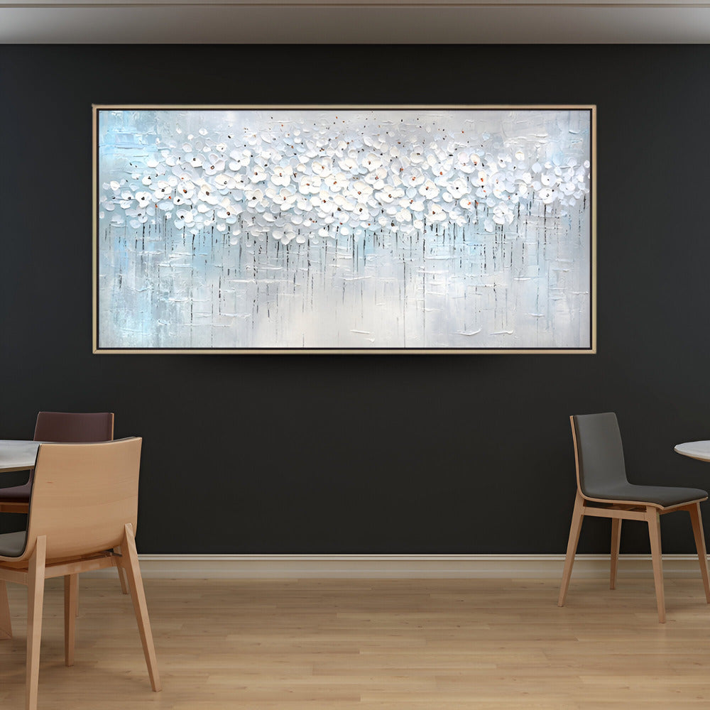 Handmade Abstract Flowers Oil Painting NAYVOFLO011