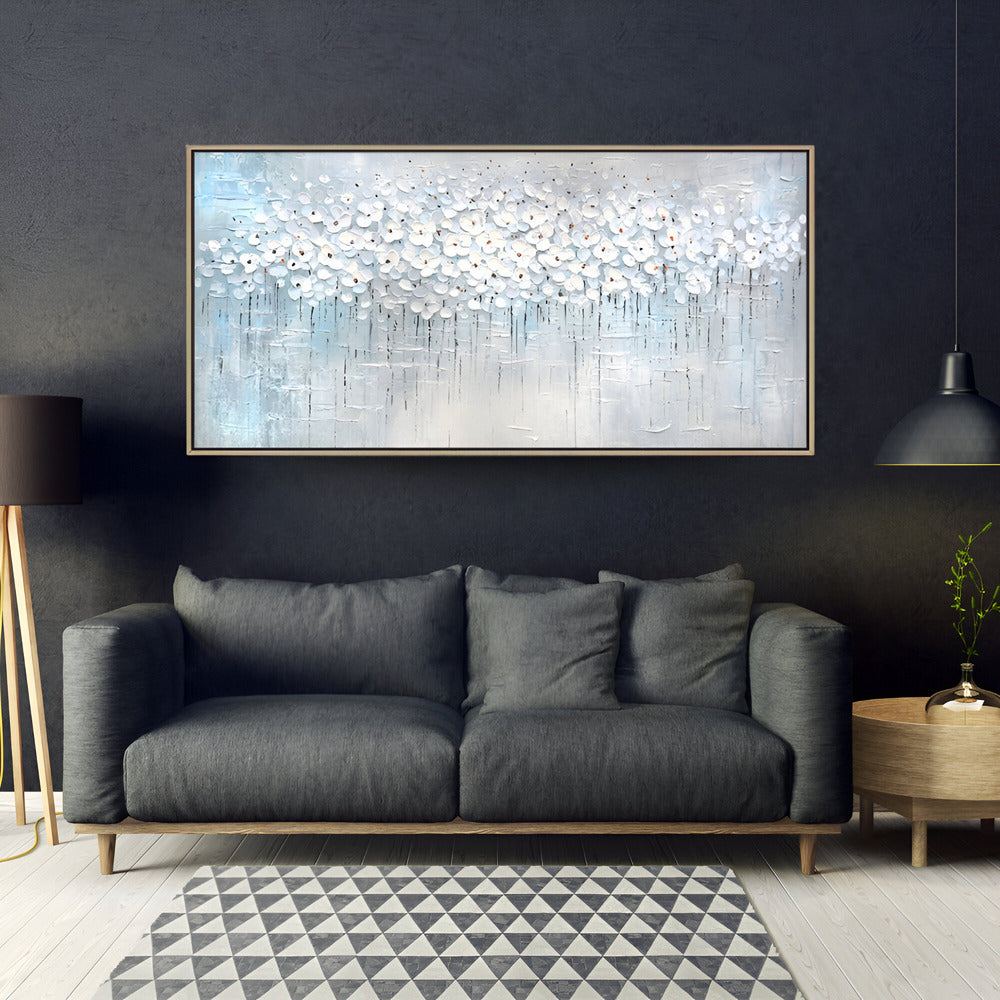 Handmade Abstract Flowers Oil Painting NAYVOFLO011