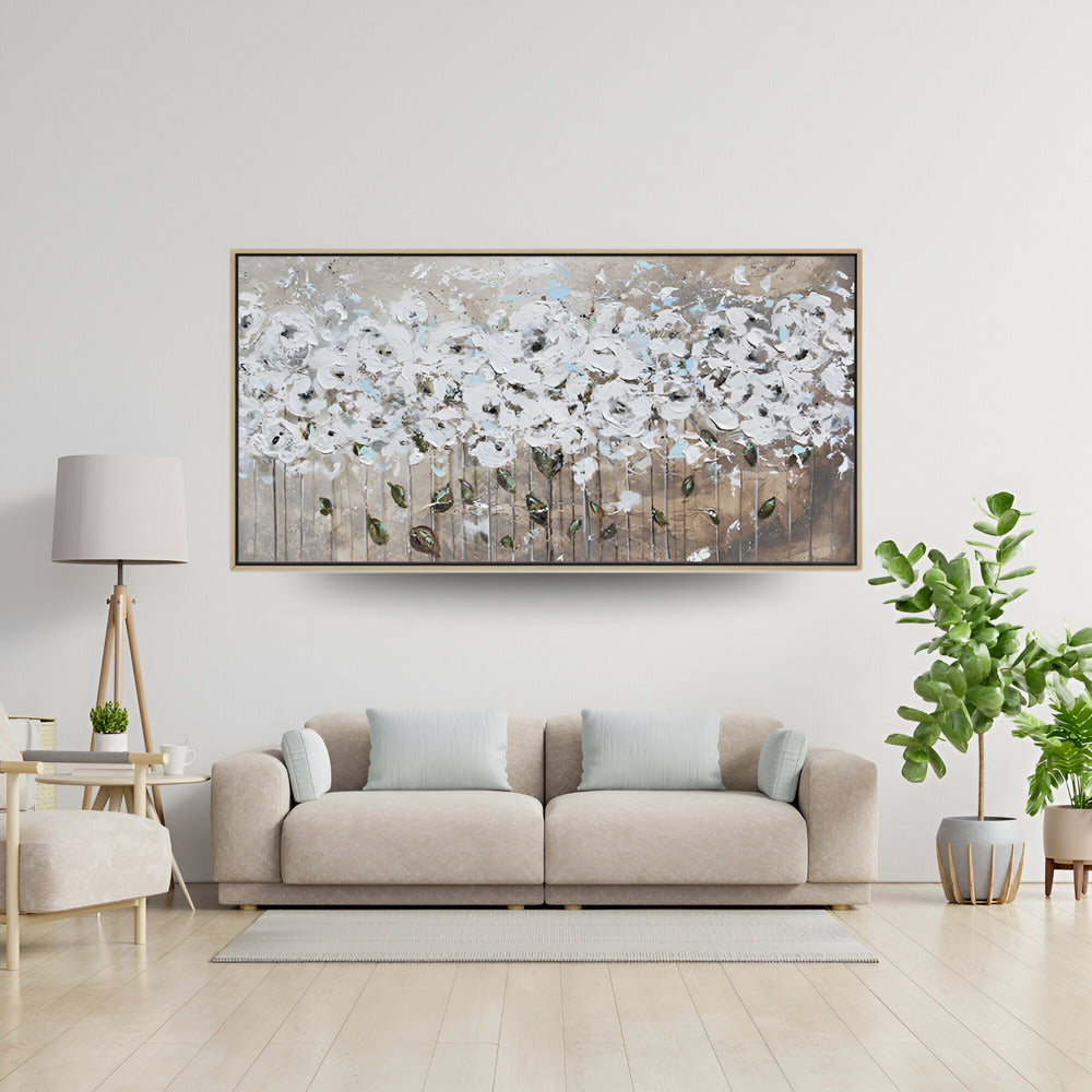 Handmade Abstract Flowers Oil Painting NAYVOFLO012