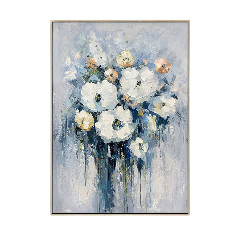 Handmade Abstract Flowers Oil Painting NAYVOFLO013