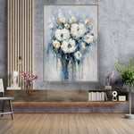Handmade Abstract Flowers Oil Painting NAYVOFLO013