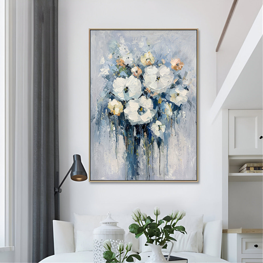 Handmade Abstract Flowers Oil Painting NAYVOFLO013