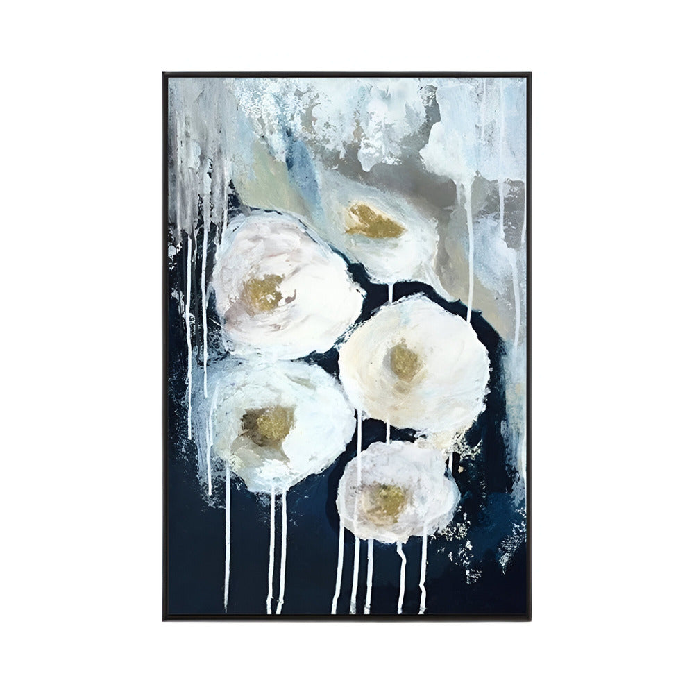 Handmade Abstract Flowers Oil Painting NAYVOFLO014