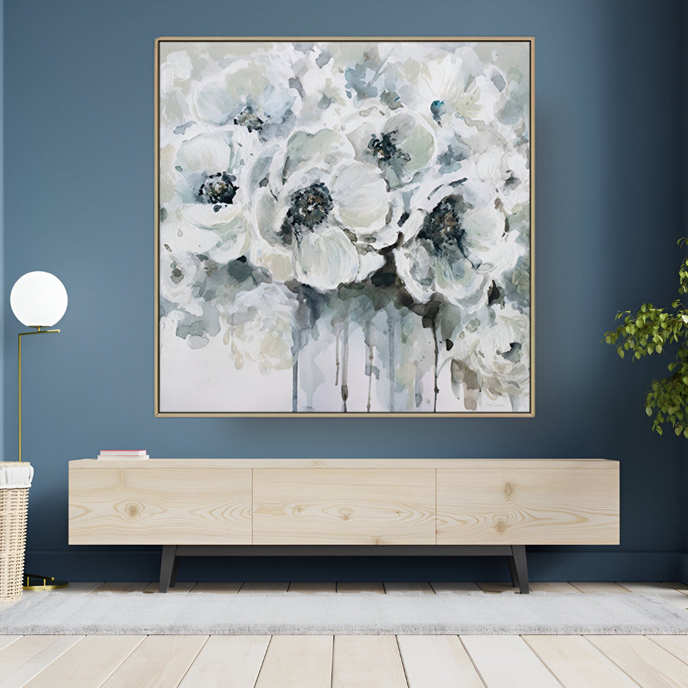 Handmade Abstract Flowers Oil Painting NAYVOFLO015