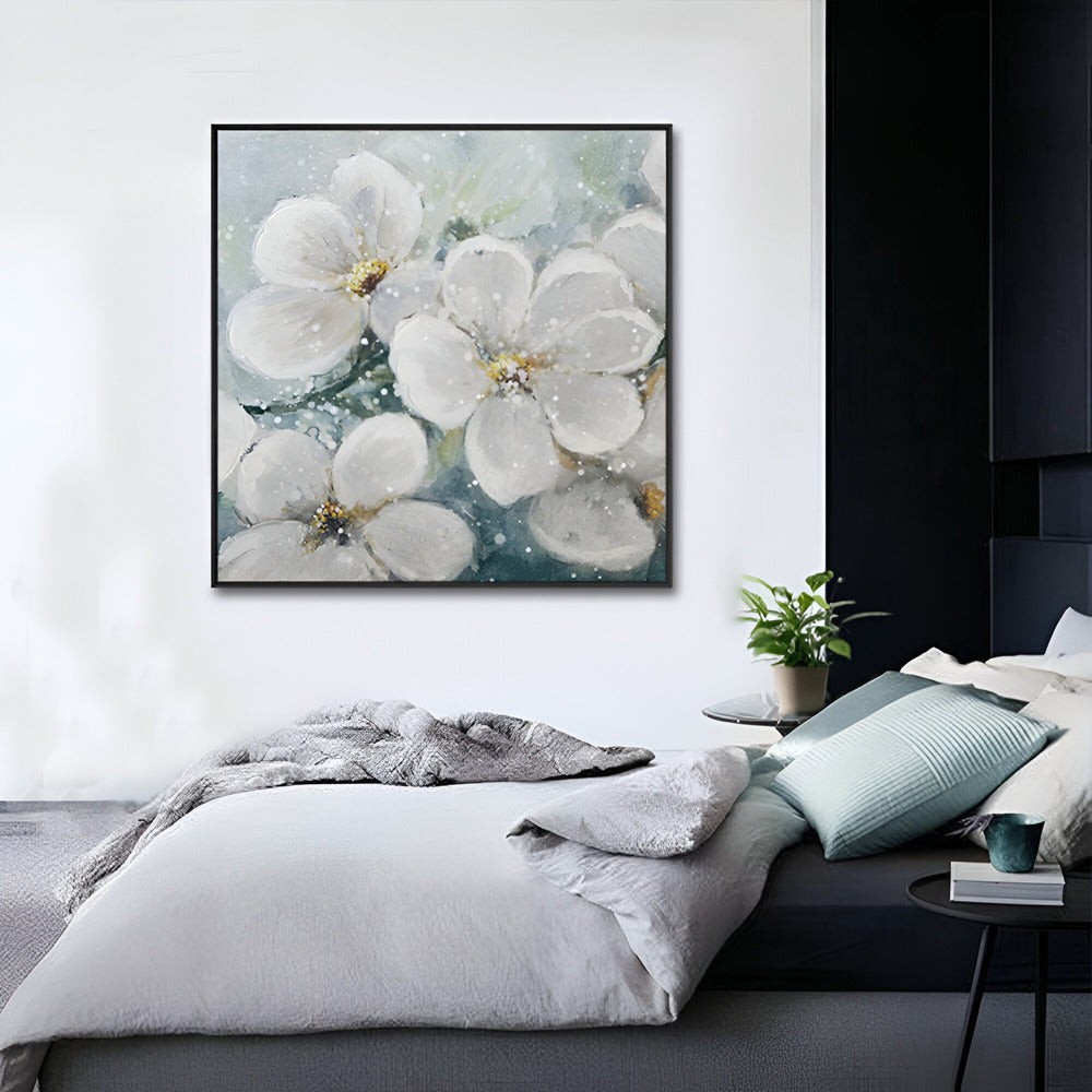 Handmade Abstract Flowers Oil Painting NAYVOFLO016
