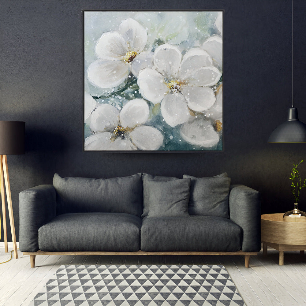 Handmade Abstract Flowers Oil Painting NAYVOFLO016