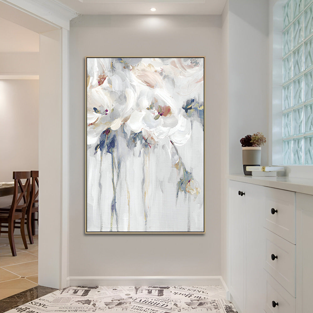 Handmade Abstract Flowers Oil Painting NAYVOFLO018