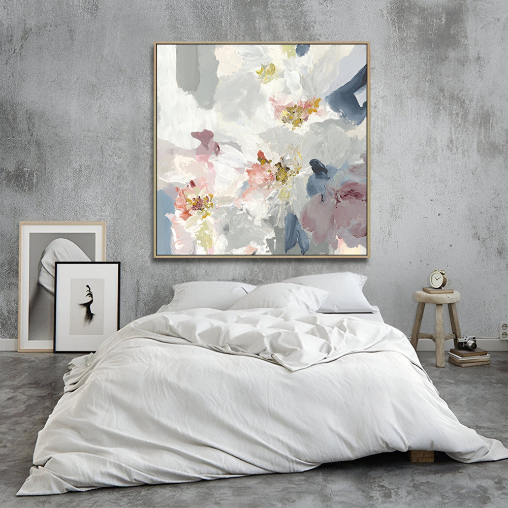 Handmade Abstract Flowers Oil Painting NAYVOFLO019
