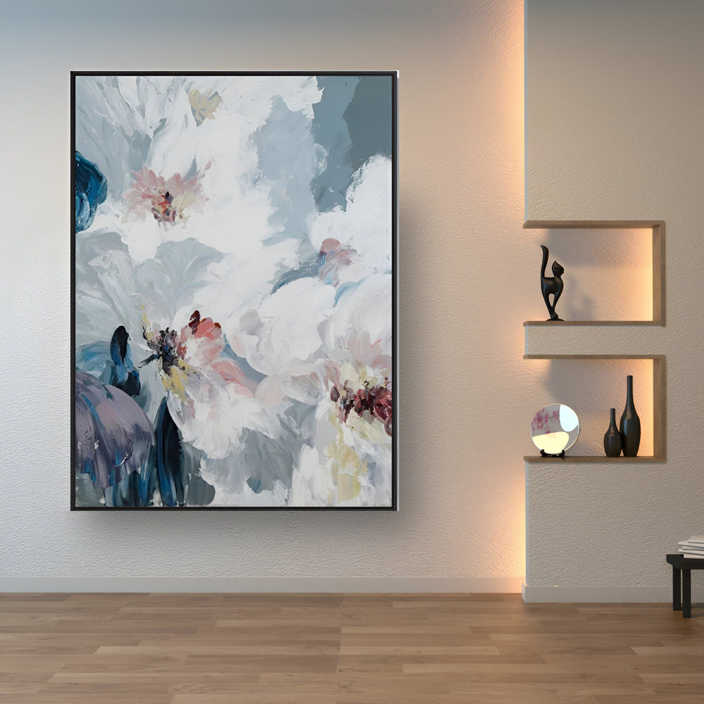 Handmade Abstract Flowers Oil Painting NAYVOFLO020
