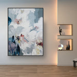 Handmade Abstract Flowers Oil Painting NAYVOFLO020