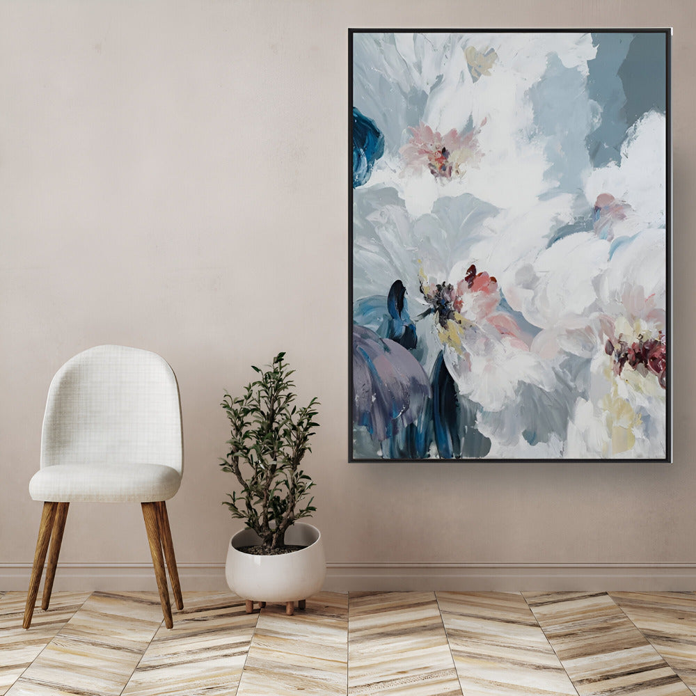 Handmade Abstract Flowers Oil Painting NAYVOFLO020