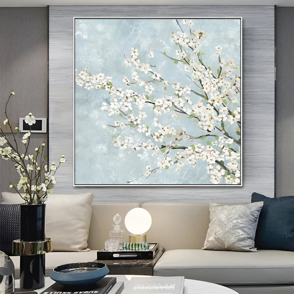 Handmade Abstract Flowers Oil Painting NAYVOFLO023