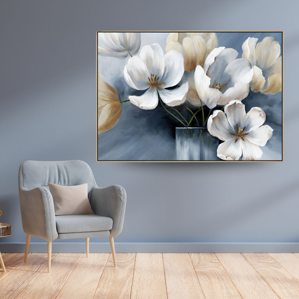 Handmade Abstract Flowers Oil Painting NAYVOFLO024