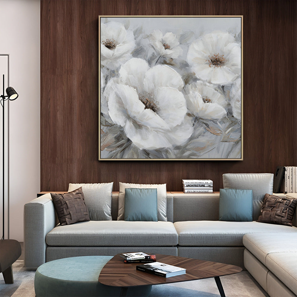 Handmade Abstract Flowers Oil Painting NAYVOFLO025