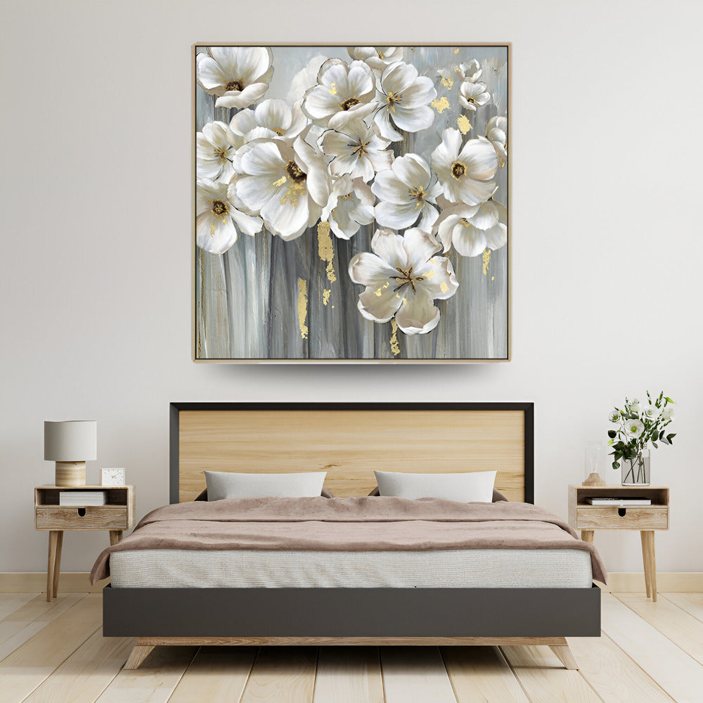 Handmade Abstract Flowers Oil Painting NAYVOFLO026