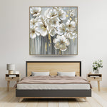 Handmade Abstract Flowers Oil Painting NAYVOFLO026