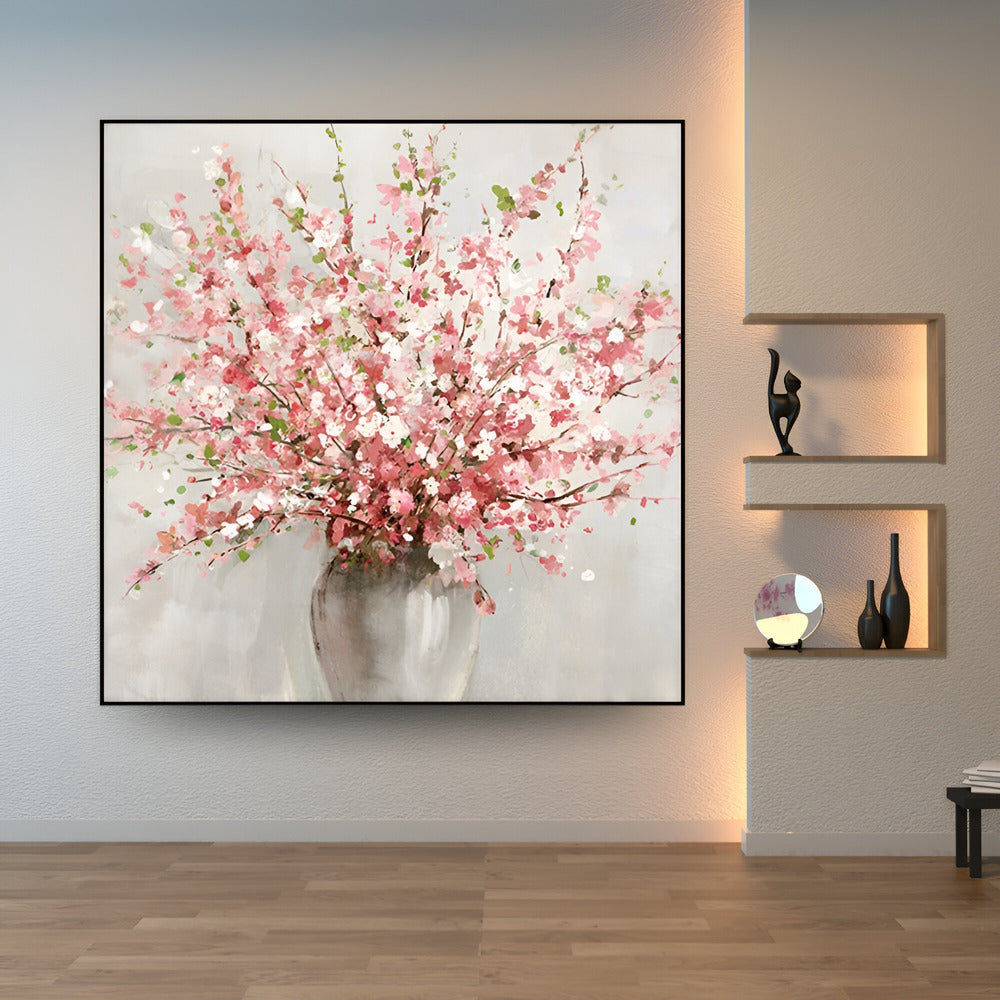 Handmade Abstract Flowers Oil Painting NAYVOFLO029