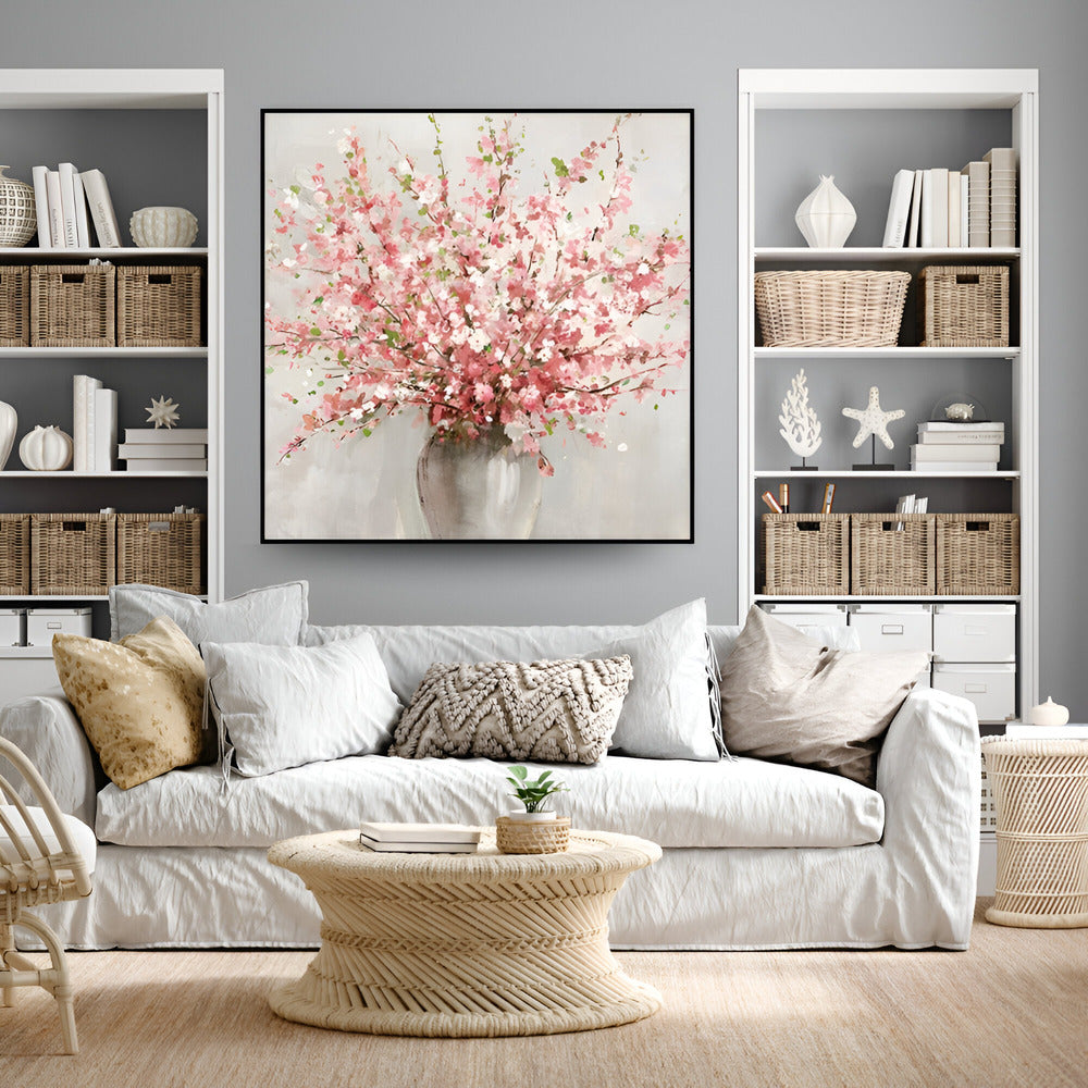 Handmade Abstract Flowers Oil Painting NAYVOFLO029