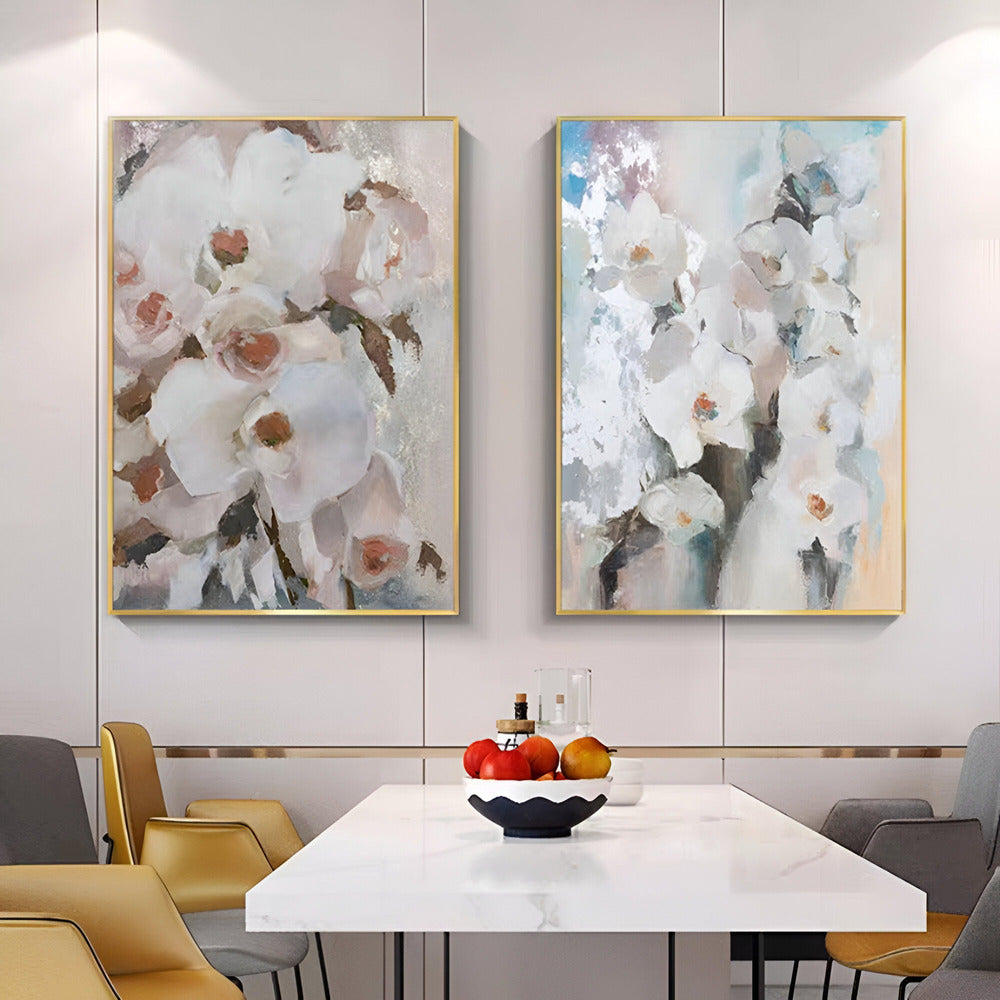 Handmade Abstract Flowers Oil Painting NAYVOFLO030