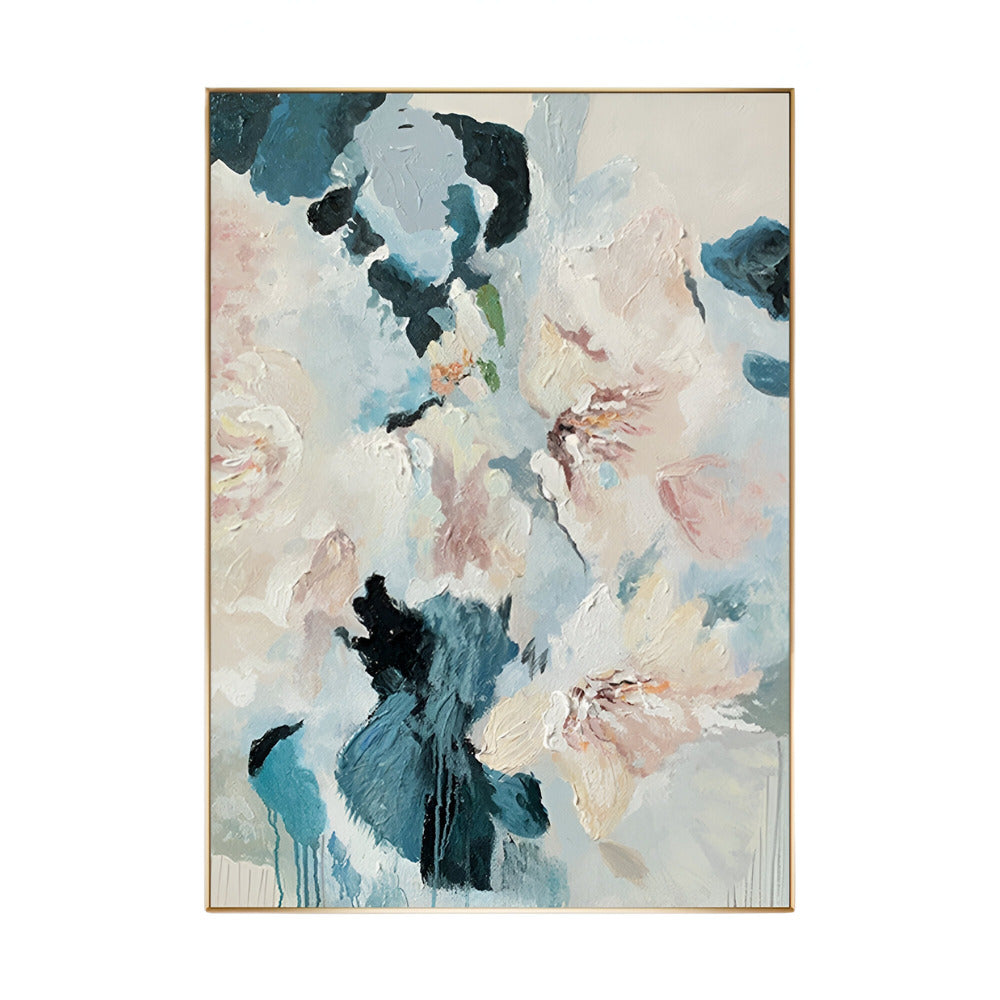 Handmade Abstract Flowers Oil Painting NAYVOFLO031